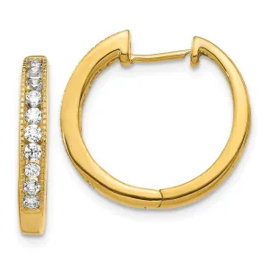 14k Diamond Hoop Earrings