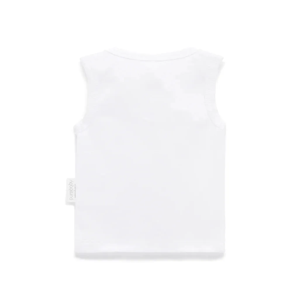 2 Pack Premie Singlet - White