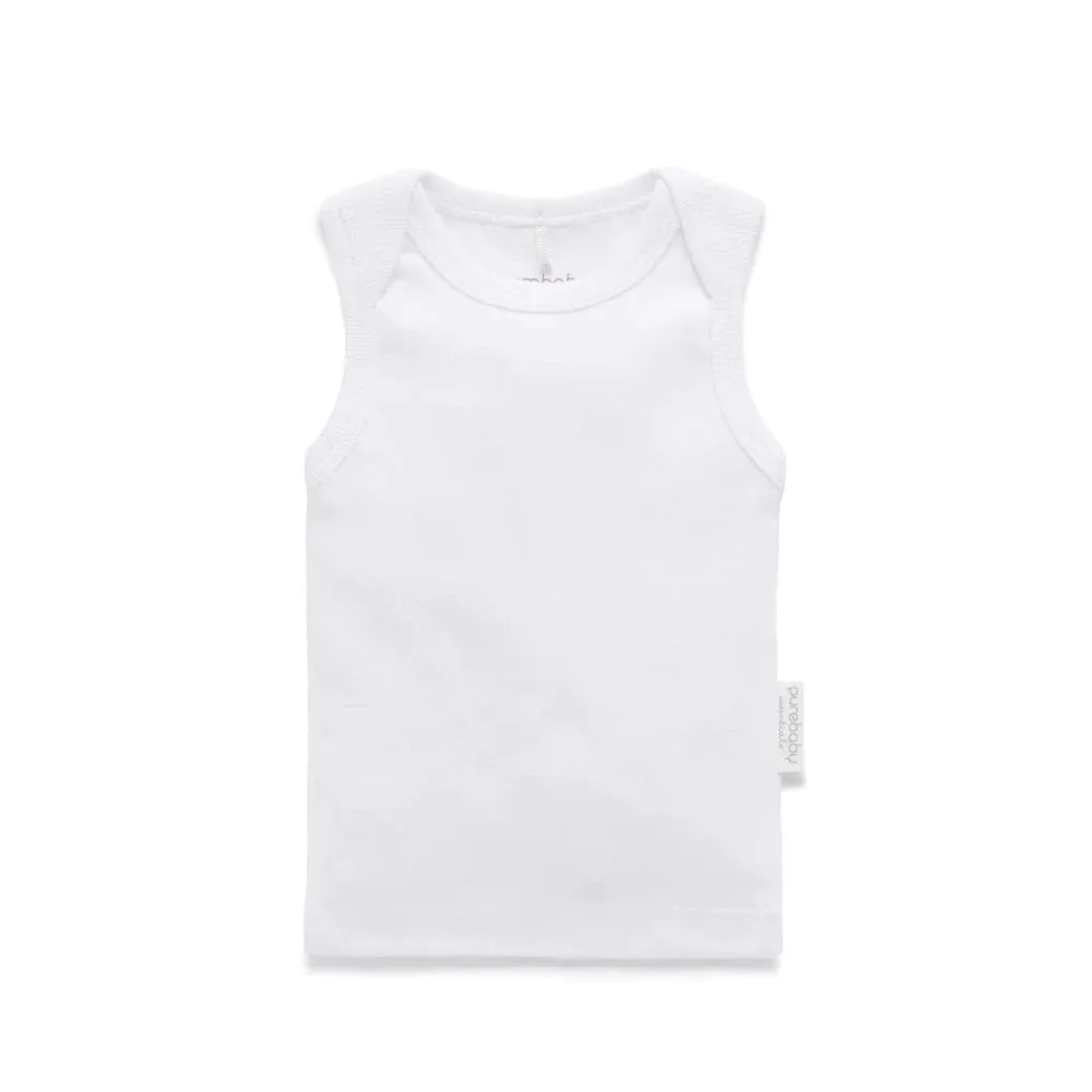 2 Pack Premie Singlet - White