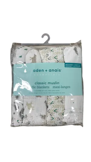 Aden   Anais Essentials Cotton Muslin Swaddle, 4pk, Bear Necessities