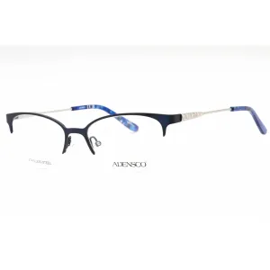 Adensco Women's Eyeglasses - Matte Blue Metal Oval Half Rim Frame | AD 247 0FLL 00
