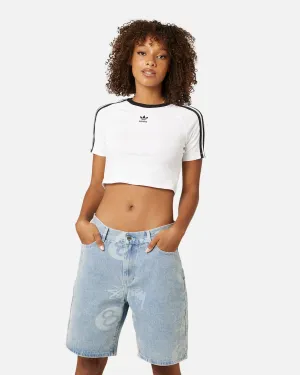 Adidas Women's 3-Stripes Baby T-Shirt White