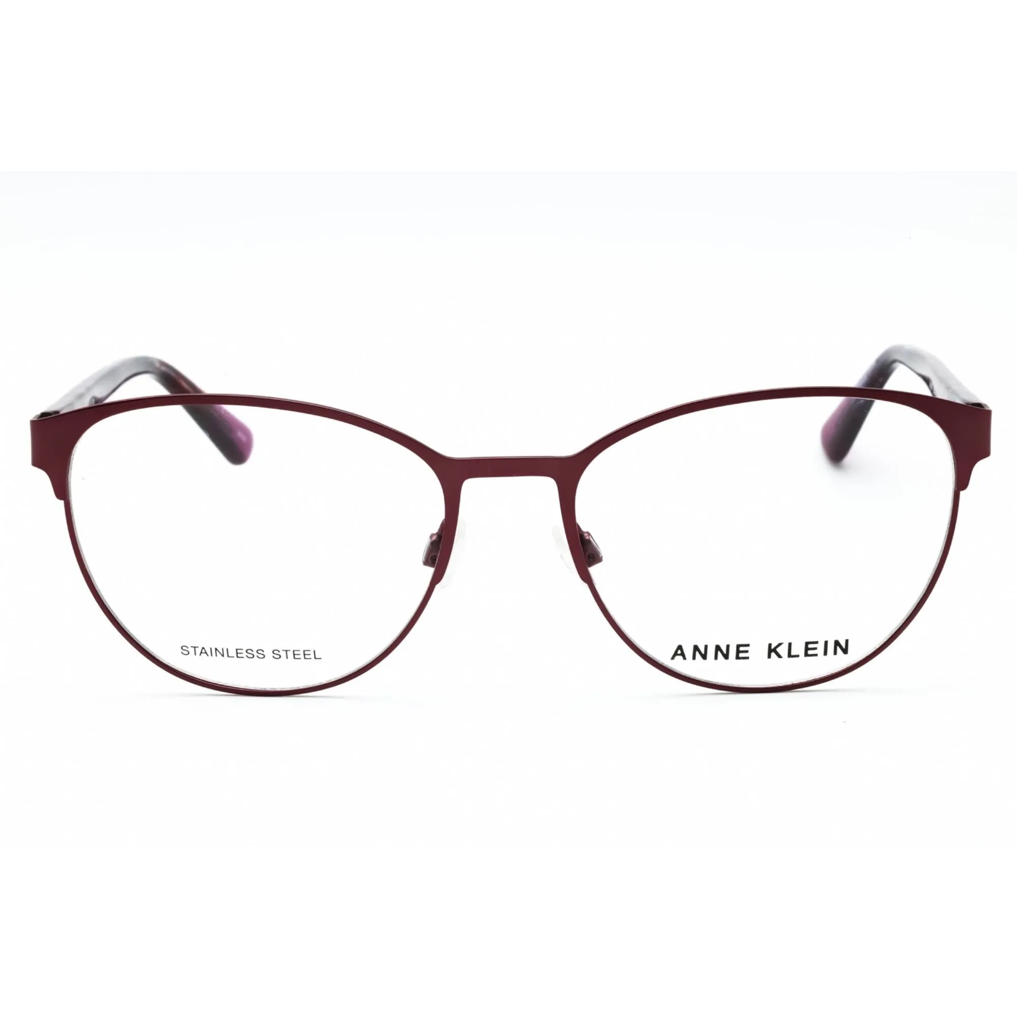Anne Klein Women's Eyeglasses - Plum Metal Full Rim Oval Shape Frame | AK5097 500