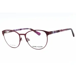 Anne Klein Women's Eyeglasses - Plum Metal Full Rim Oval Shape Frame | AK5097 500