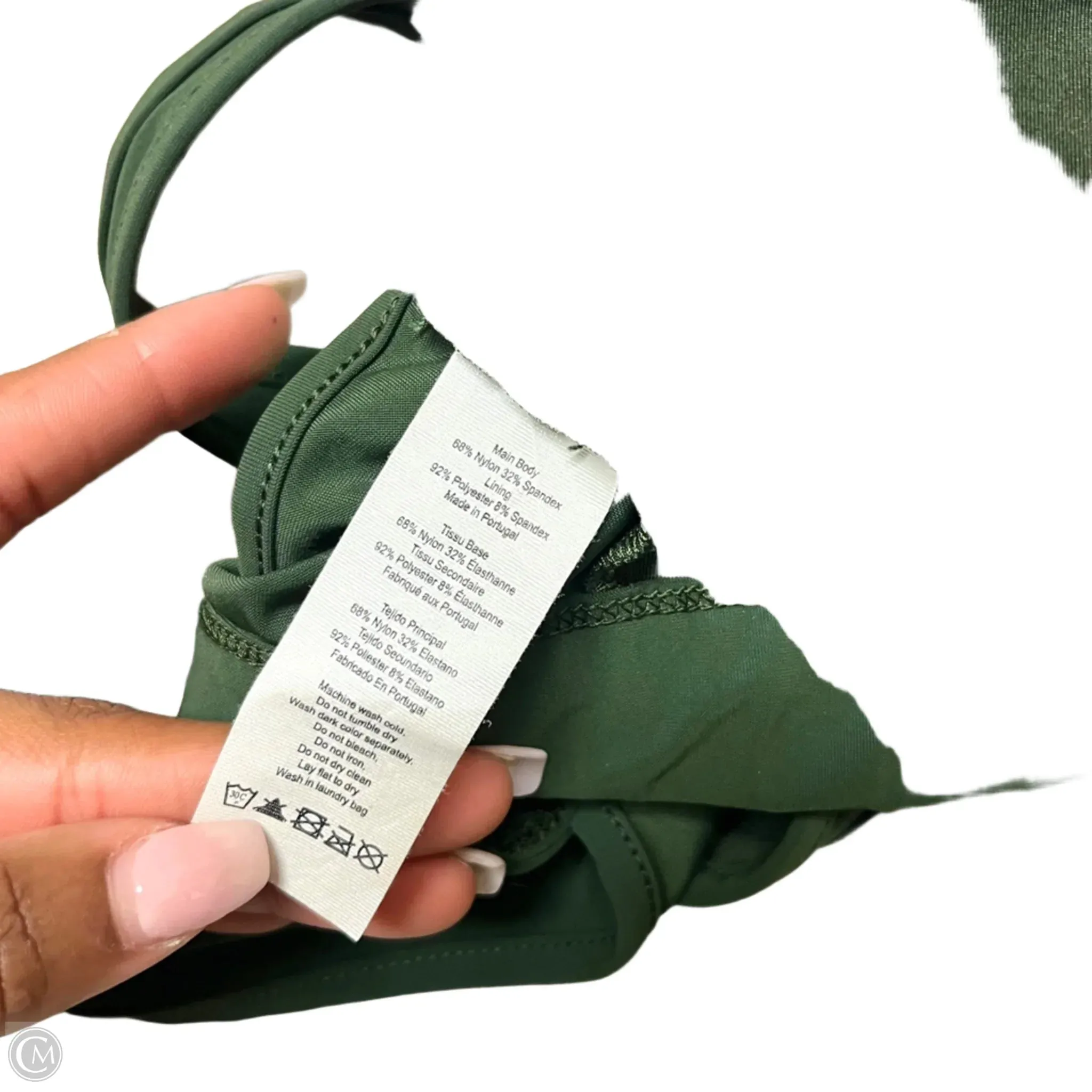 Athletic Bra By Alo In Green, Size: Xs