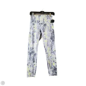 Athletic Leggings By Lululemon In Grey & Yellow, Size: S