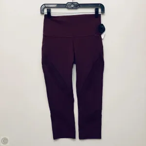 Athletic Leggings By Lululemon In Maroon, Size: M