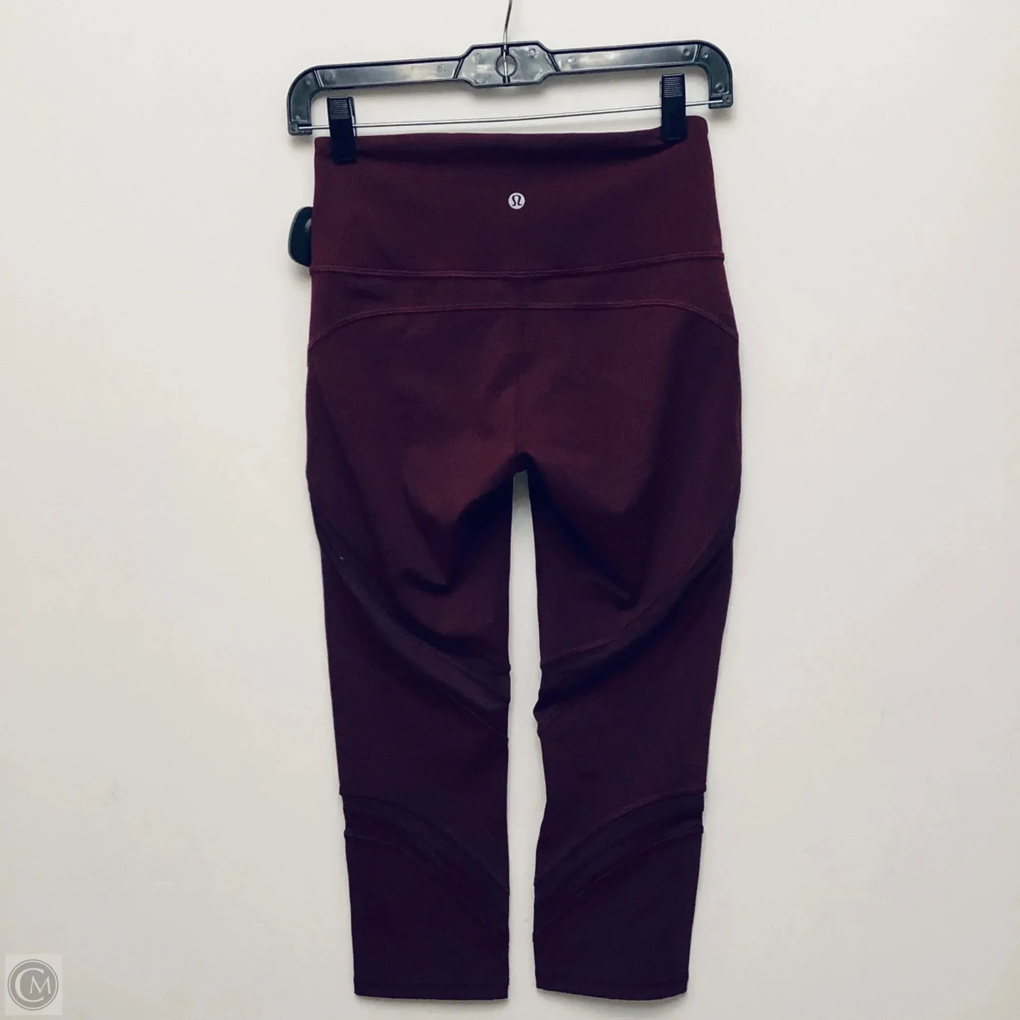 Athletic Leggings By Lululemon In Maroon, Size: M