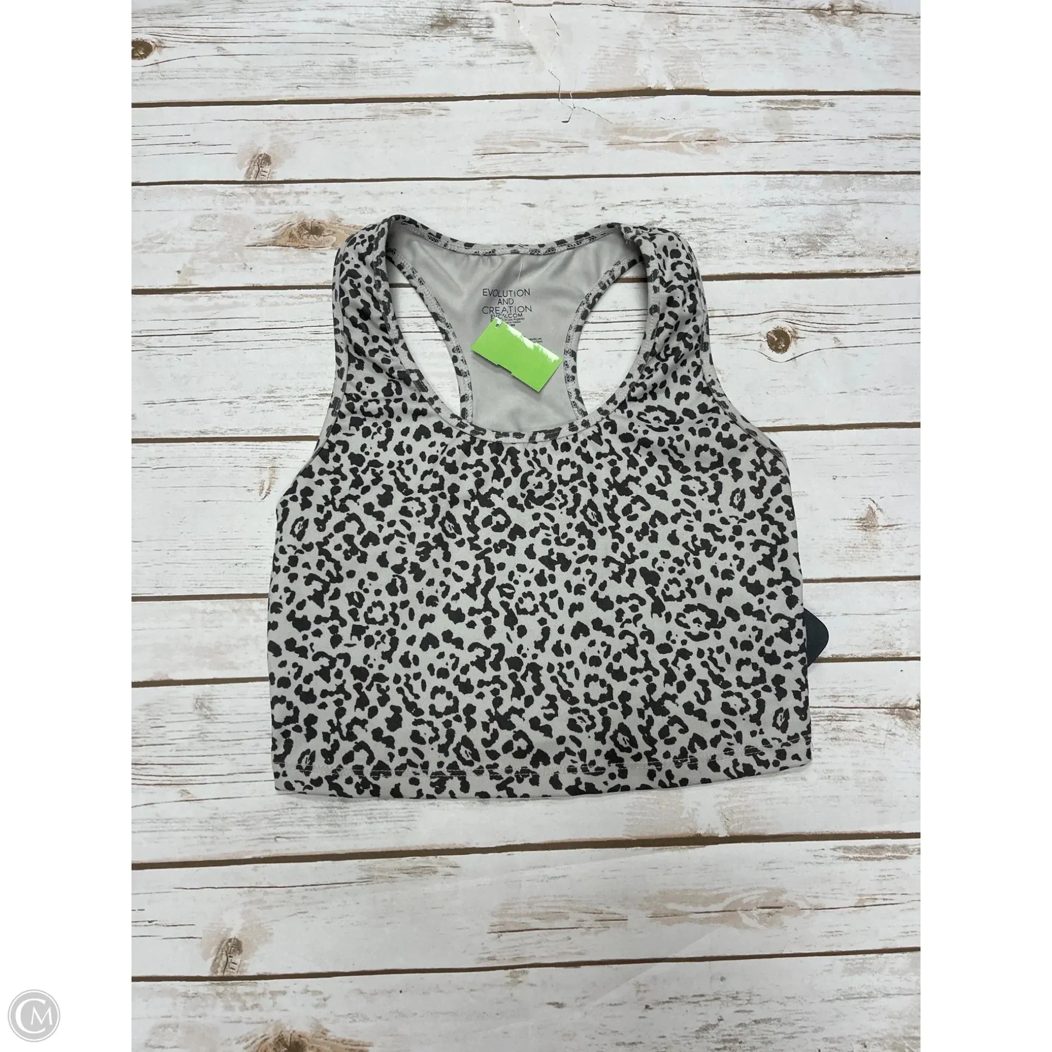 Athletic Tank Top By Evolution In Animal Print, Size: M