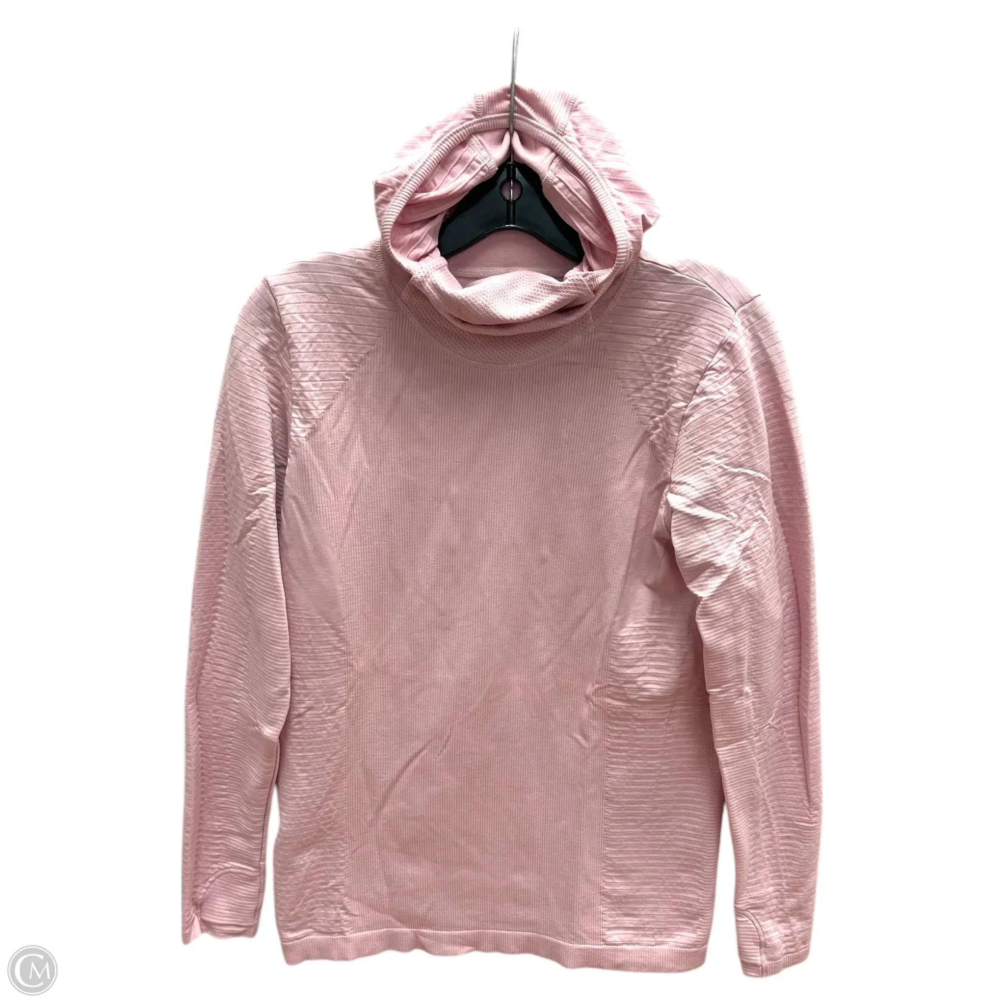 Athletic Top Long Sleeve Hoodie By Athleta In Pink, Size: L
