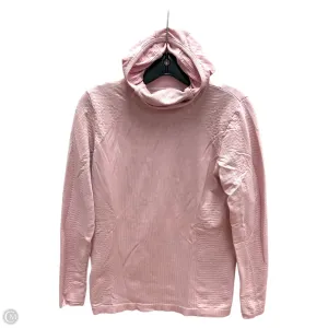 Athletic Top Long Sleeve Hoodie By Athleta In Pink, Size: L