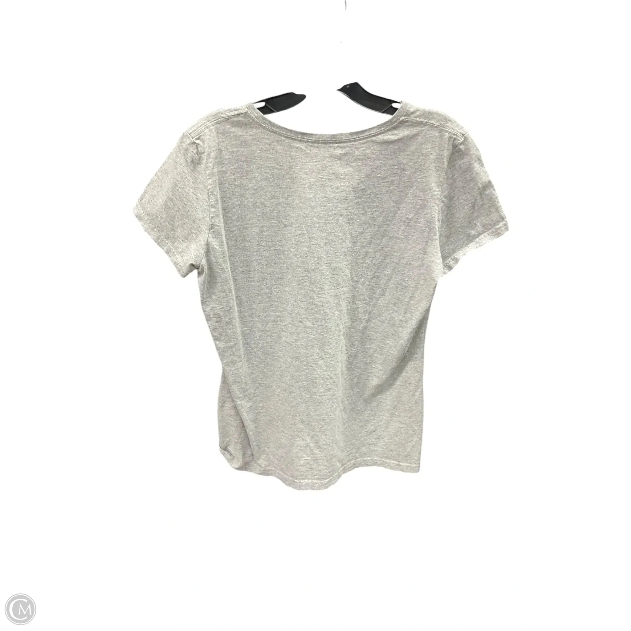 Athletic Top Short Sleeve By Fruit Of The Loom In Grey, Size: L