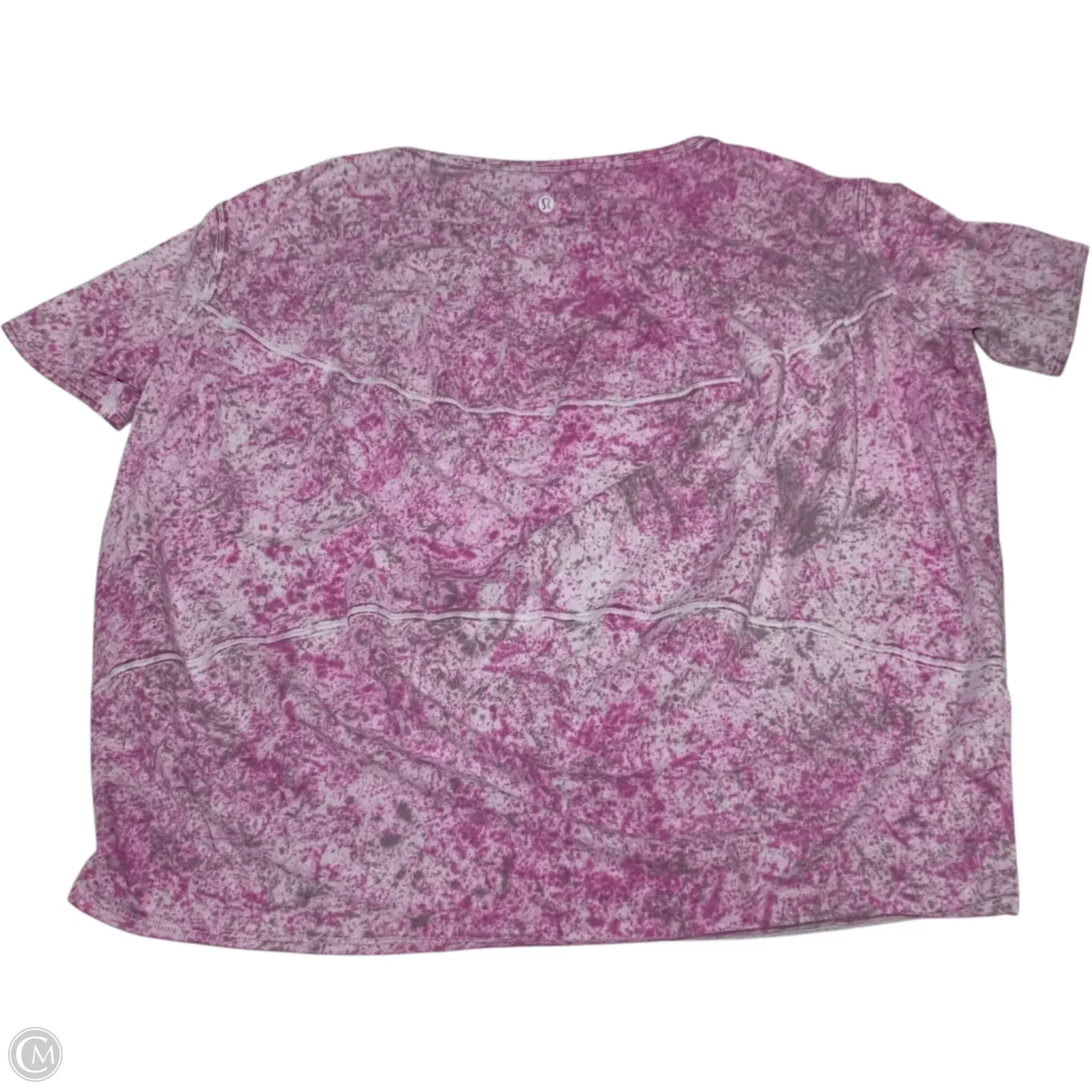 Athletic Top Short Sleeve By Lululemon In Purple, Size: Xl