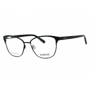 Bebe Women's Eyeglasses - Jet Full Rim Cat Eye Frame Clear Demo Lens | BB5202 001