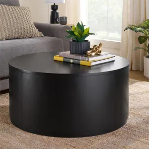 Better Homes & Gardens 3095196WCOM Miller Drum Coffee Table Black Rustic Charm