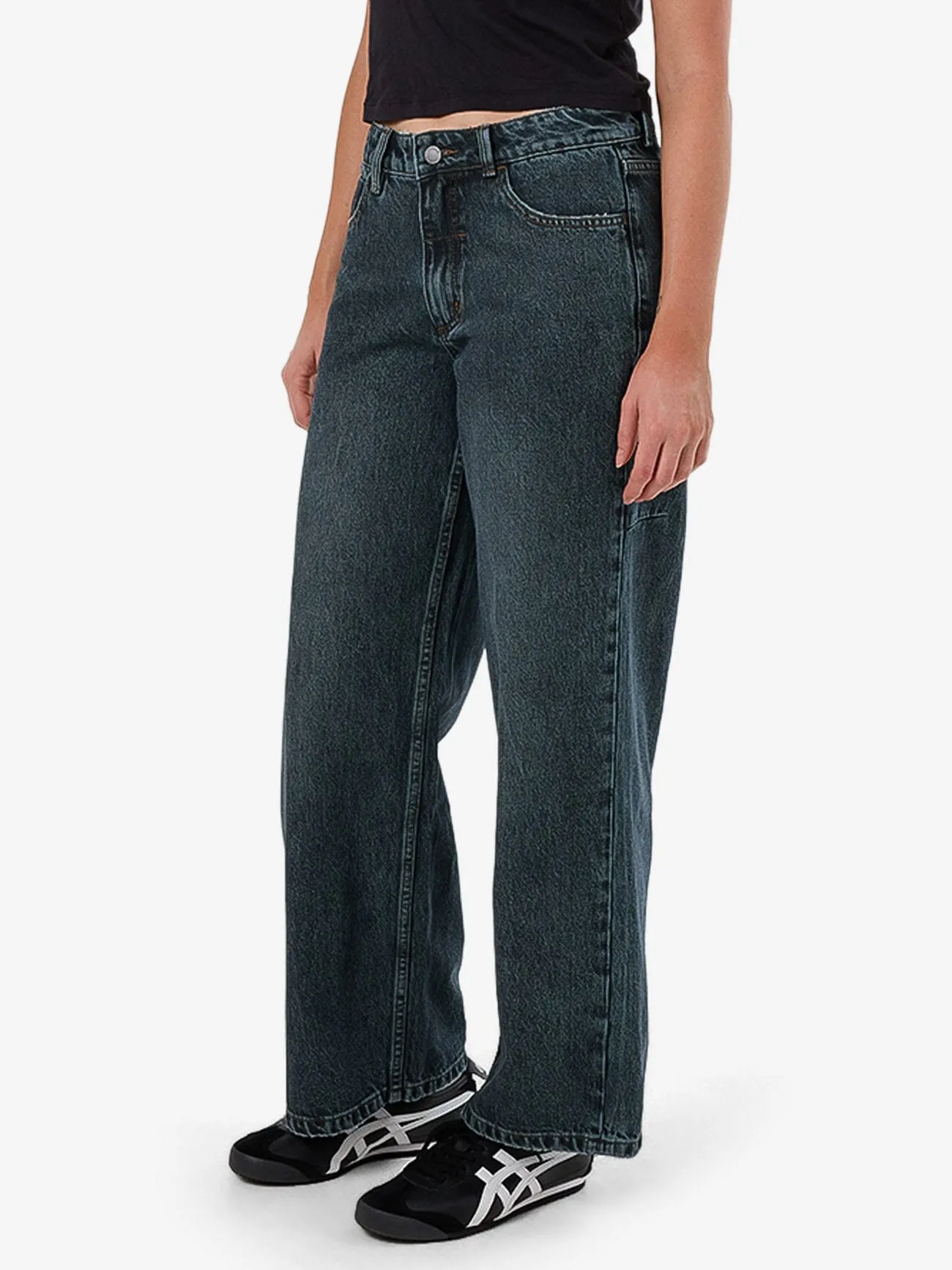 Billie Low Rise Baggy Jean - Metal Blue