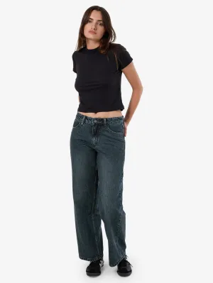 Billie Low Rise Baggy Jean - Metal Blue