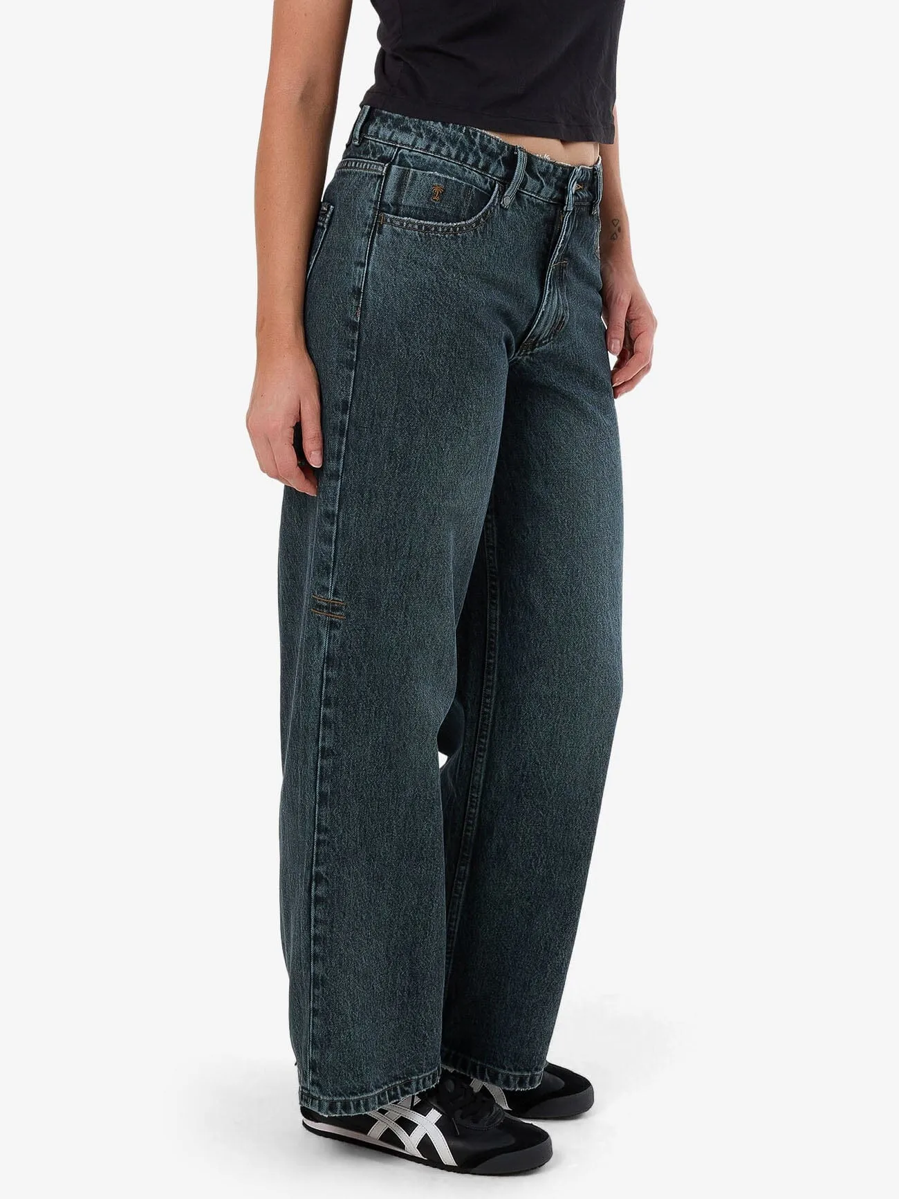 Billie Low Rise Baggy Jean - Metal Blue