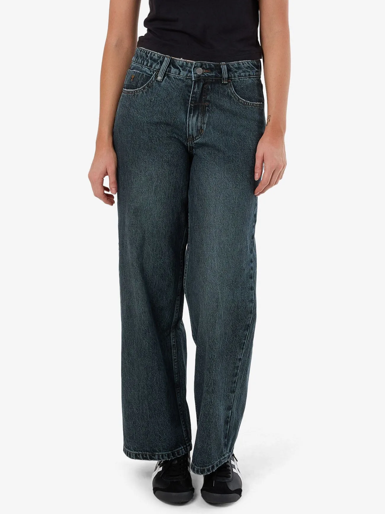 Billie Low Rise Baggy Jean - Metal Blue