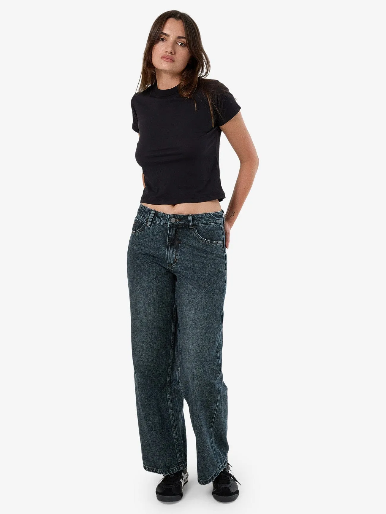 Billie Low Rise Baggy Jean - Metal Blue