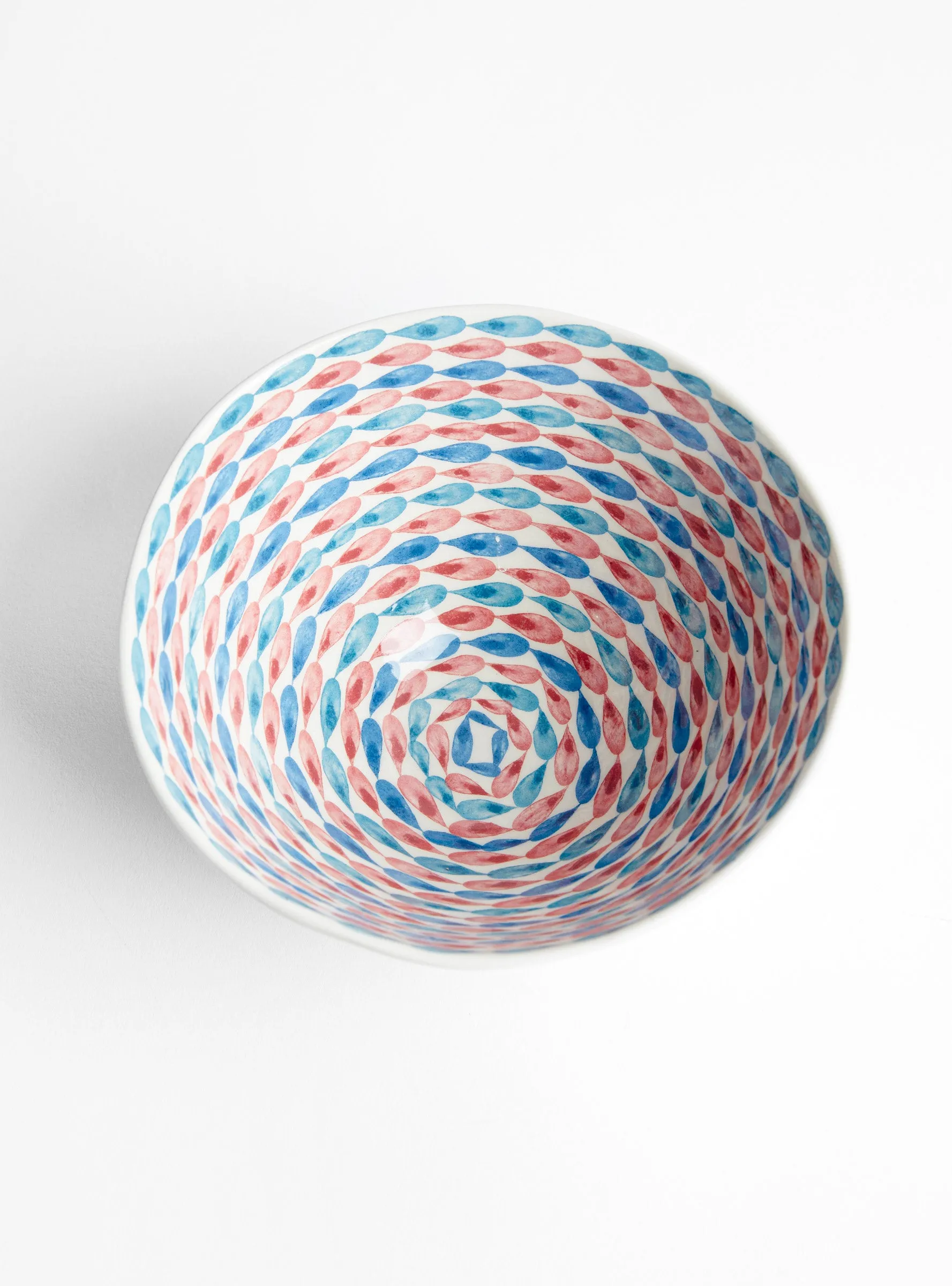 Bowl Pink/Blue Drops N17