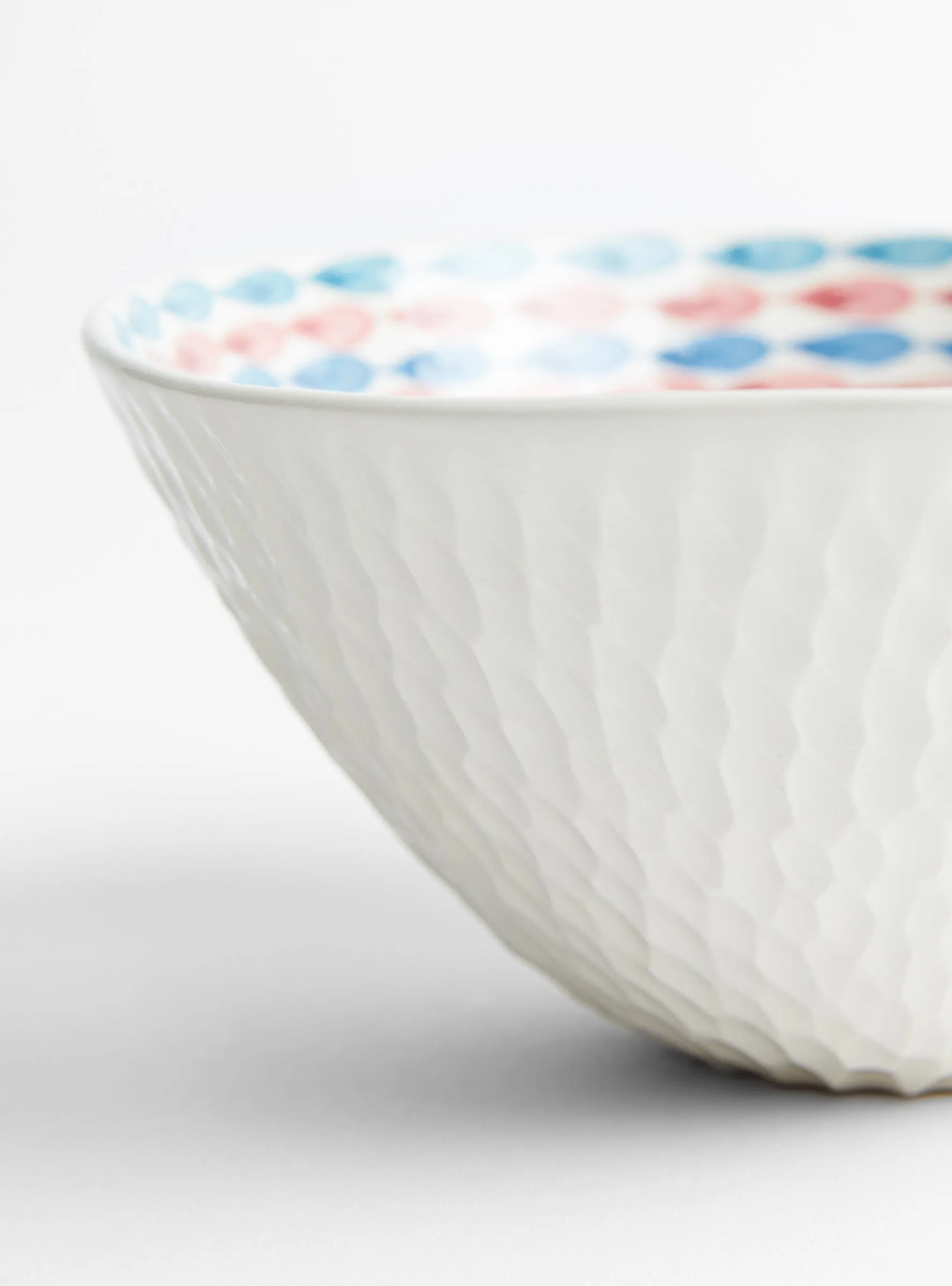 Bowl Pink/Blue Drops N17