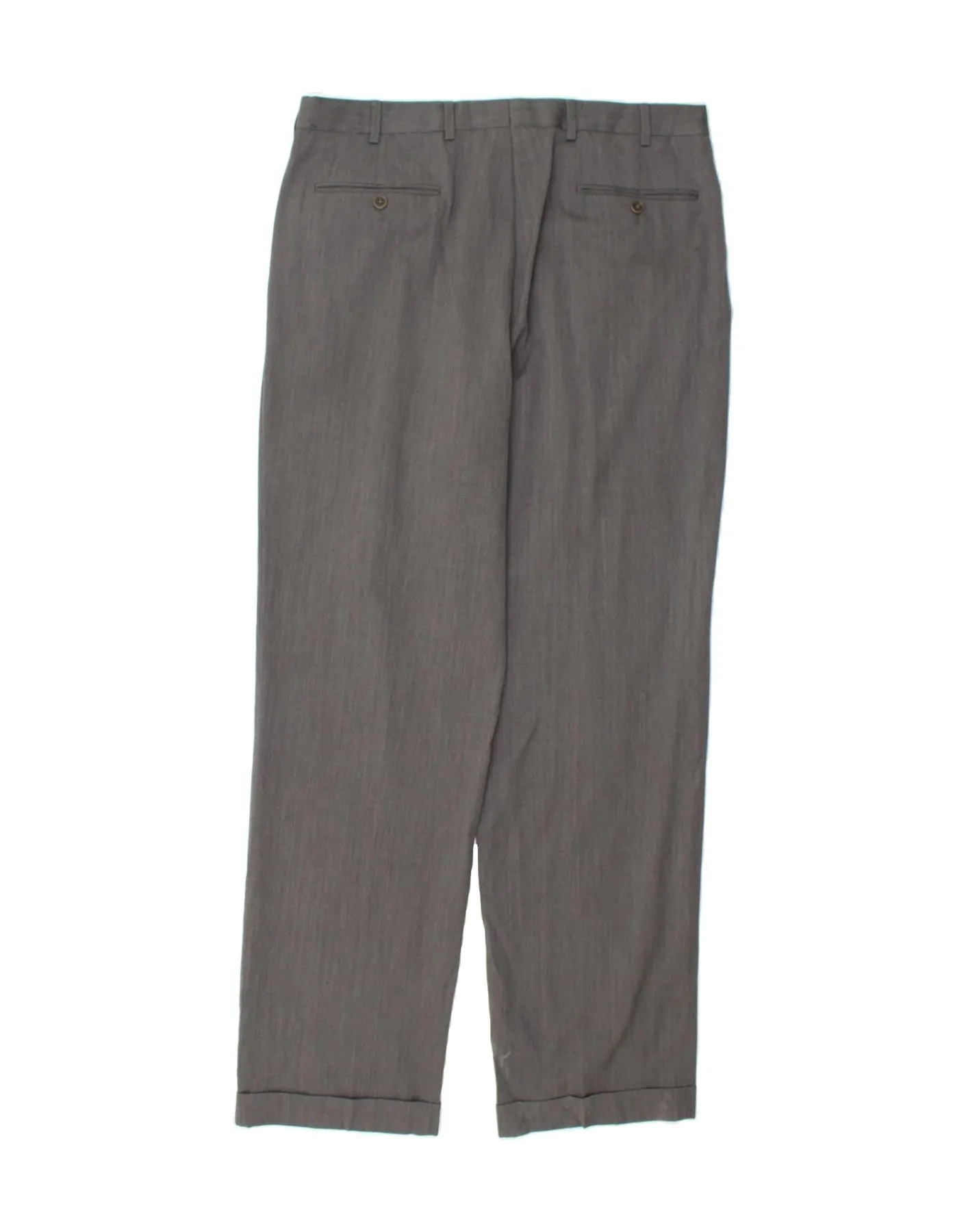 BROOKS BROTHERS Mens Pegged Suit Trousers W36 L34 Grey Wool