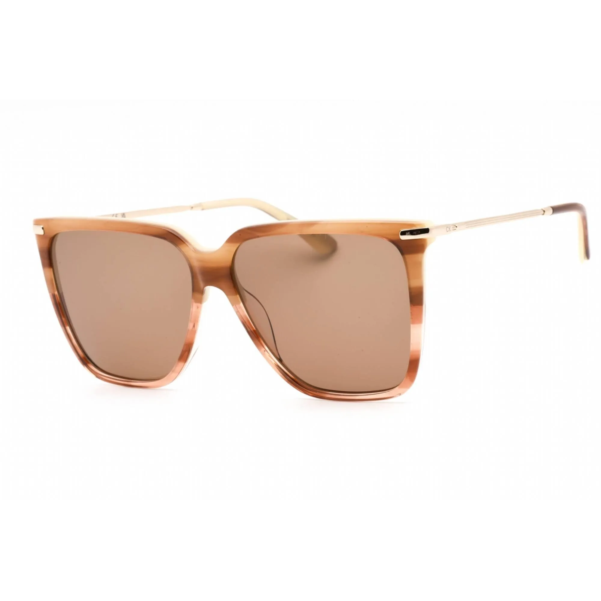 Calvin Klein Women's Sunglasses - Striped Brown Square Frame Brown Lens | CK22531S 240
