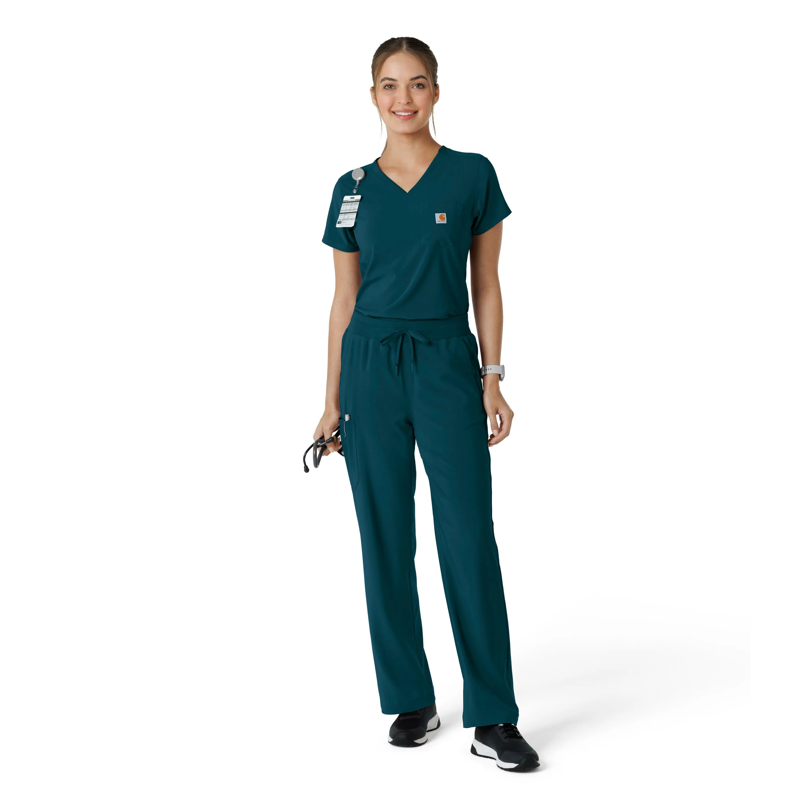 Carhartt Force Cross-Flex Women's Boot Cut Scrub Pant - Caribbean