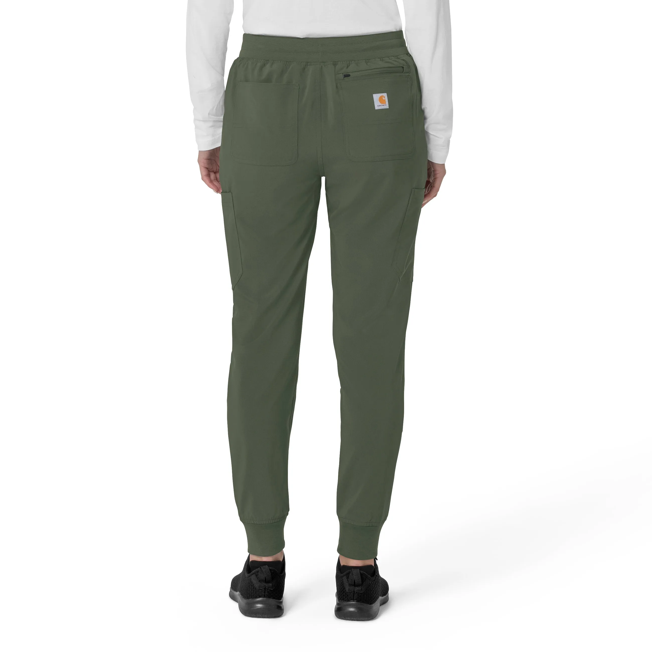 Carhartt Force Cross-Flex Women's Cargo Jogger Scrub Pant - Olive