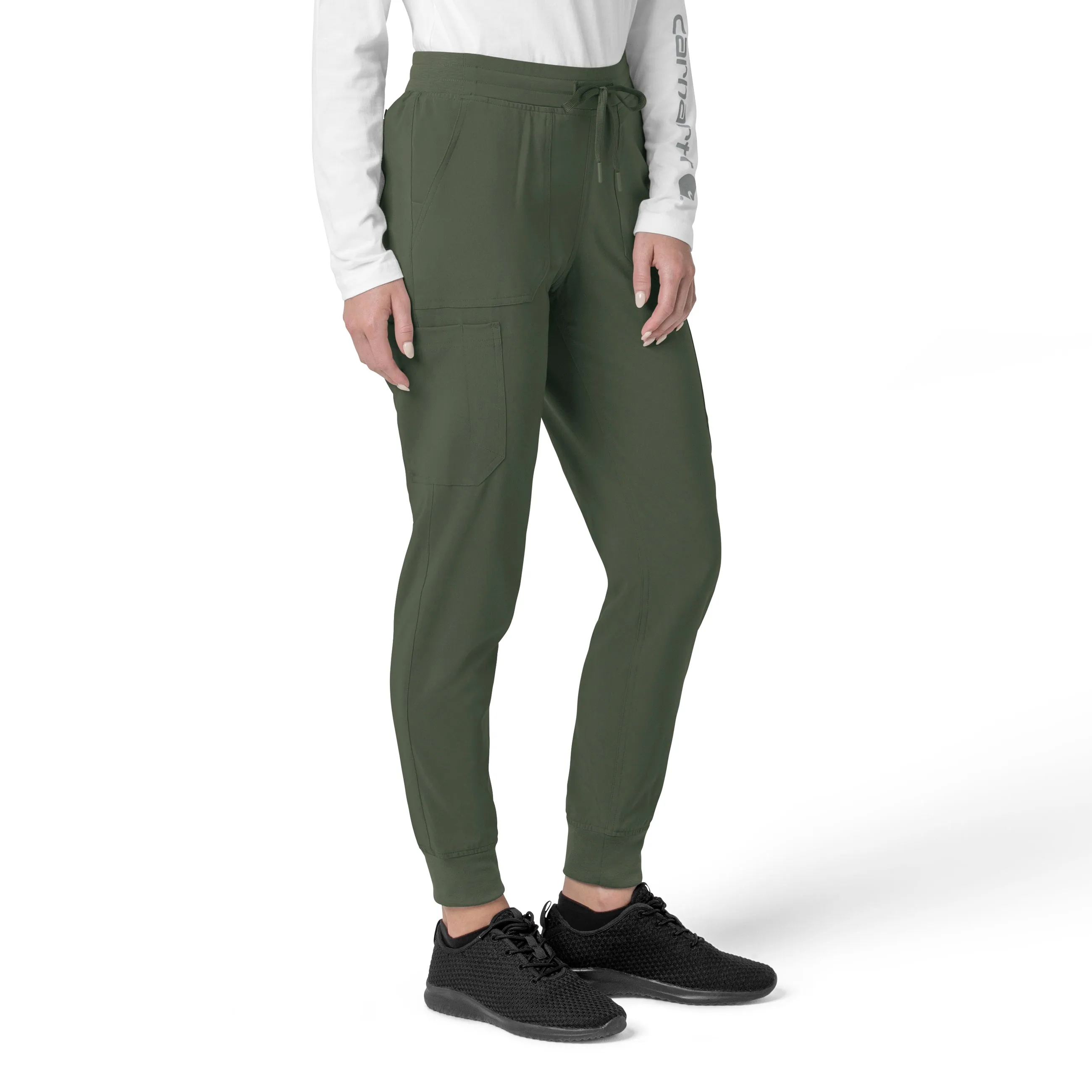 Carhartt Force Cross-Flex Women's Cargo Jogger Scrub Pant - Olive