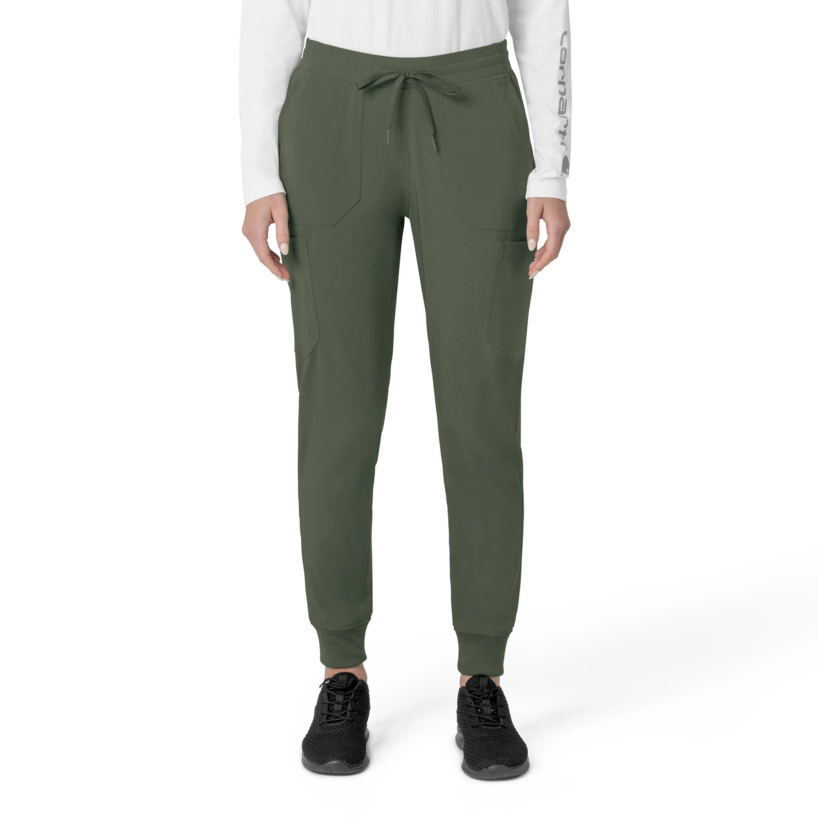 Carhartt Force Cross-Flex Women's Cargo Jogger Scrub Pant - Olive