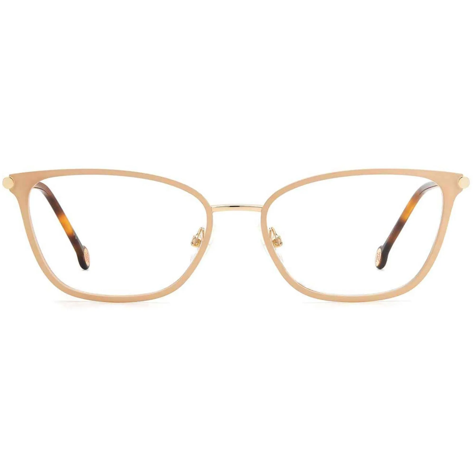 Carolina Herrera Women's Eyeglasses - Demo Lens Gold Nude Rectangular | CH 0031 0BKU