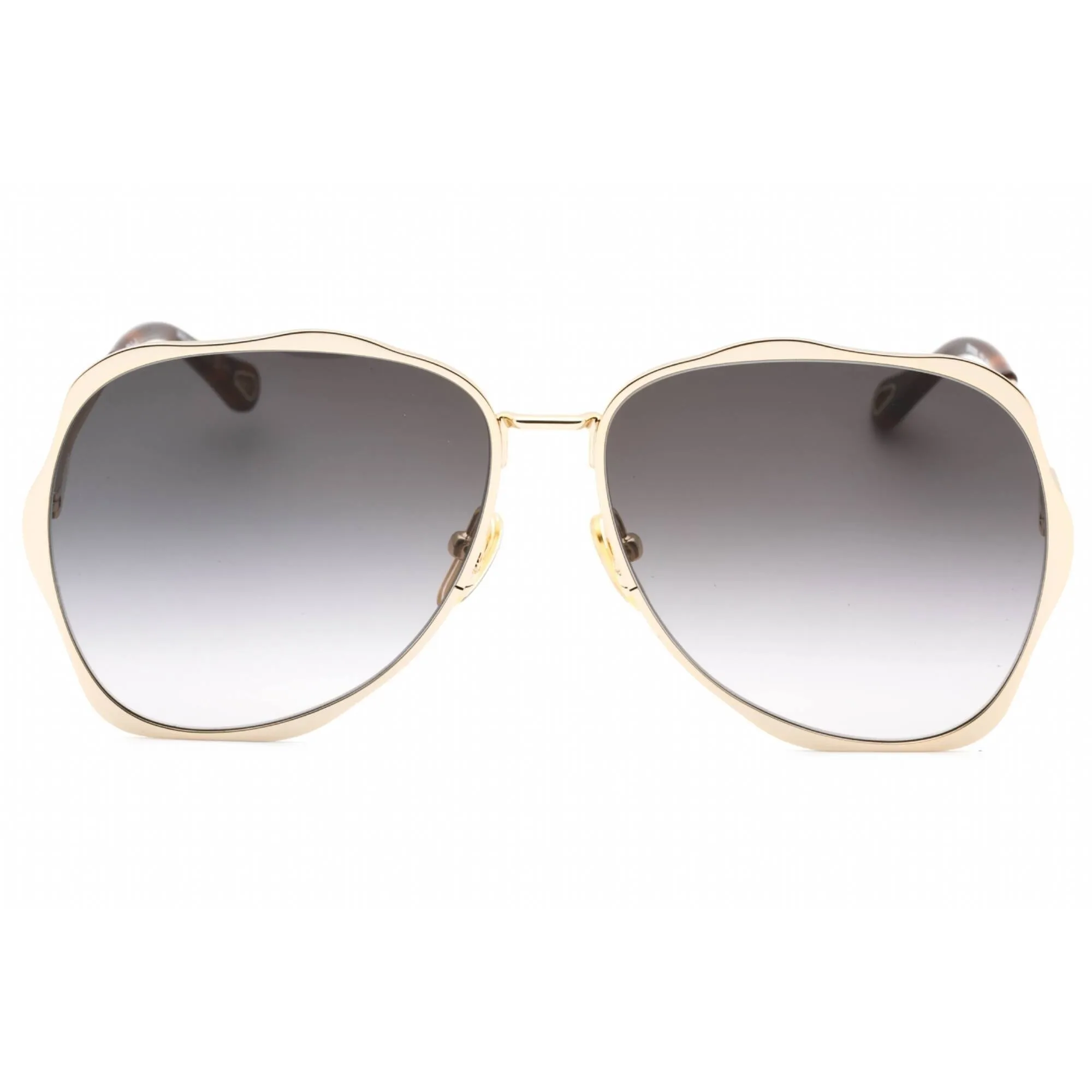 Chloe Women's Sunglasses - Gold Full Rim Metal Frame Grey Lens | CH0183S 001