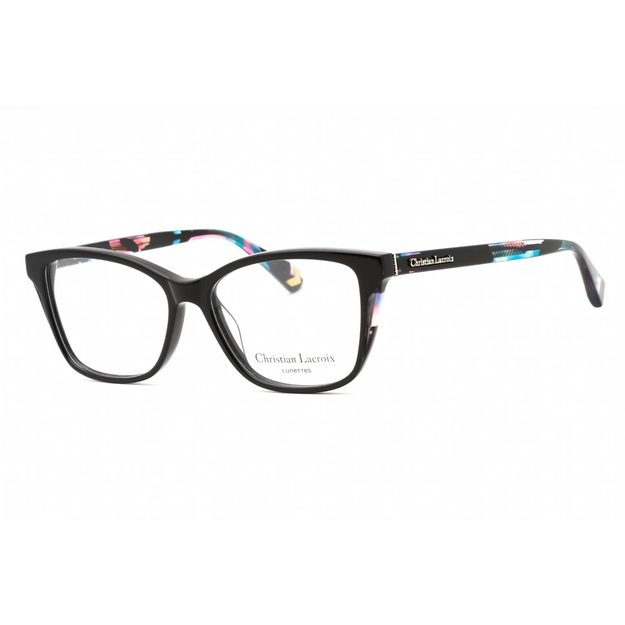 Christian Lacroix Women's Eyeglasses - Jais Black Plastic Cat Eye Frame | CL1085 017