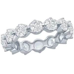 Classic Women's 5mm Round CZ Eternity Band Ring - W-2688