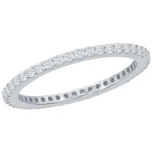 Classic Women's CZ Eternity 1.5mm Band Ring - W-2781