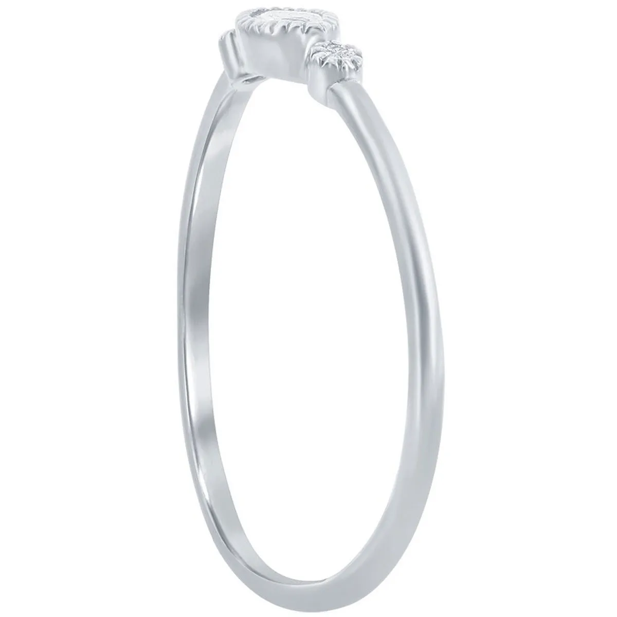Classic Women's Marquise and Bezel-Set CZ Ring - W-2743