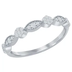 Classic Women's Micro Pave CZ Half Eternity Ring - W-2776