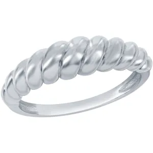 Classic Women's Sterling Silver Croissant Ring - W-2859