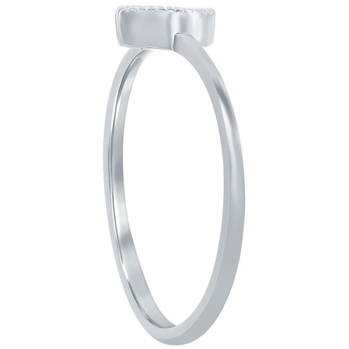 Classic Women's Sterling Silver Marquise CZ Ring - W-2744