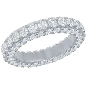 Classic Women's Triple Row CZ Eternity Band - W-2511