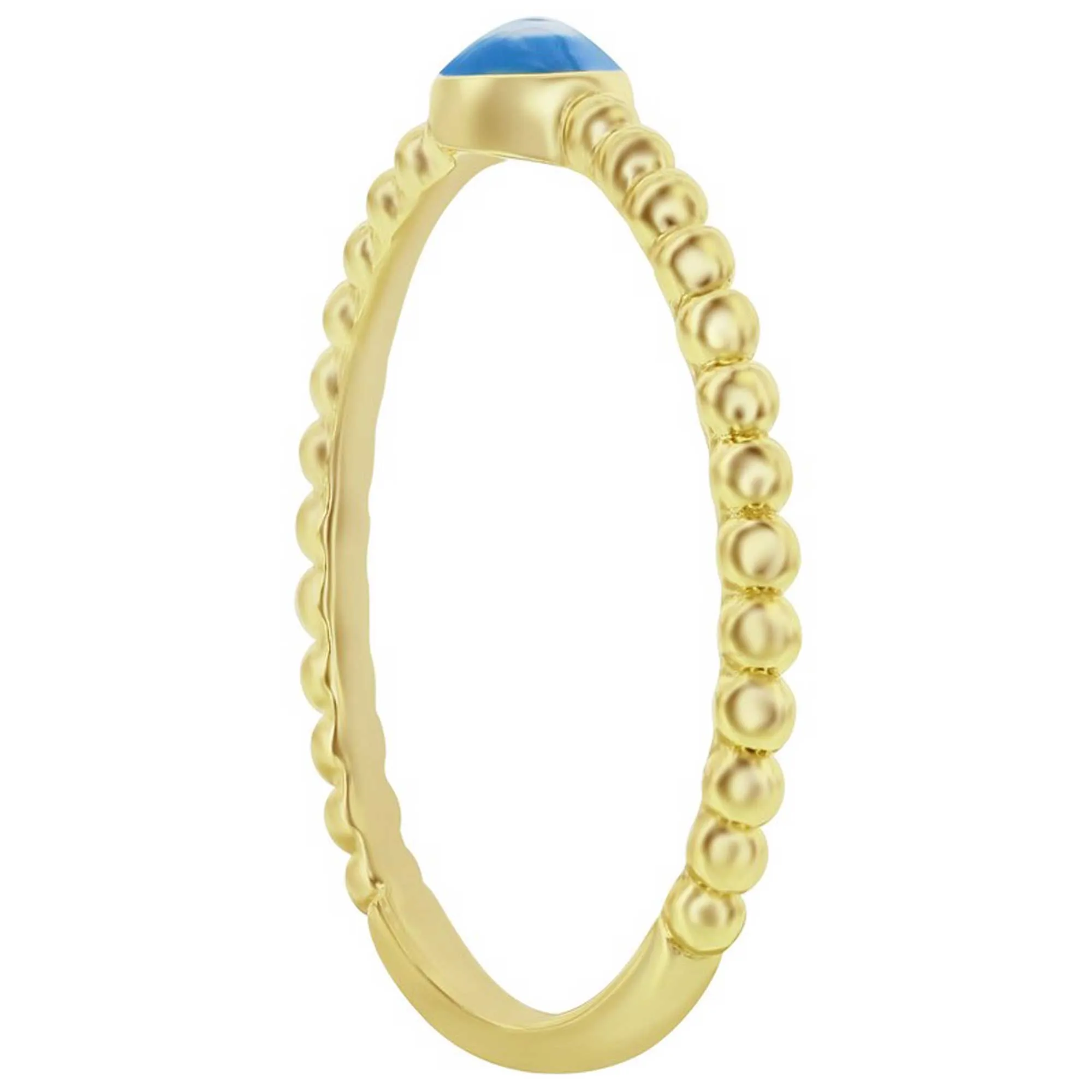 Classic Women's YG Plated Evil Eye Beaded Ring - W-2924