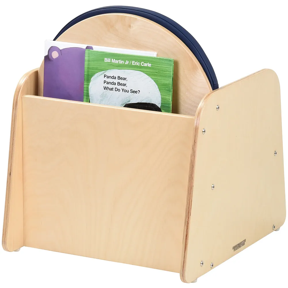 Classic Wooden Chair with Built-In Storage and Cushion | Baltic Birch Classroom Seating