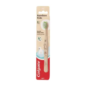 Colgate Toothbrush Bamboo Kids Gentle Deep Clean 6  years Soft 1pk