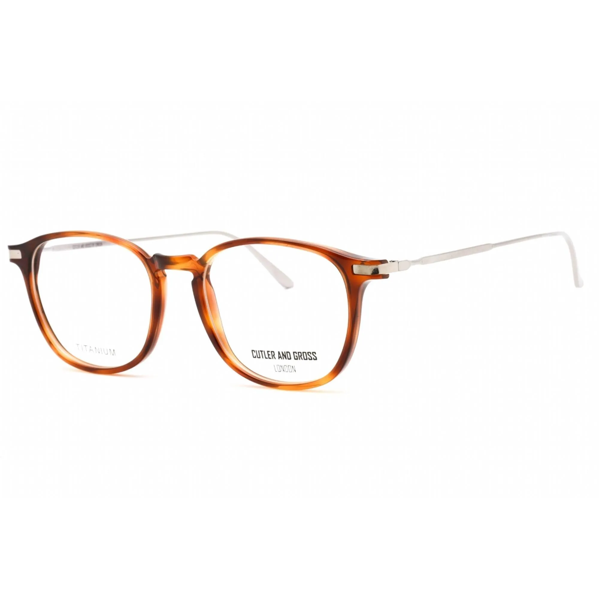 Cutler And Gross Women's Eyeglasses - Tortoiseshell/Brown Rectangular | CG1303V2 004