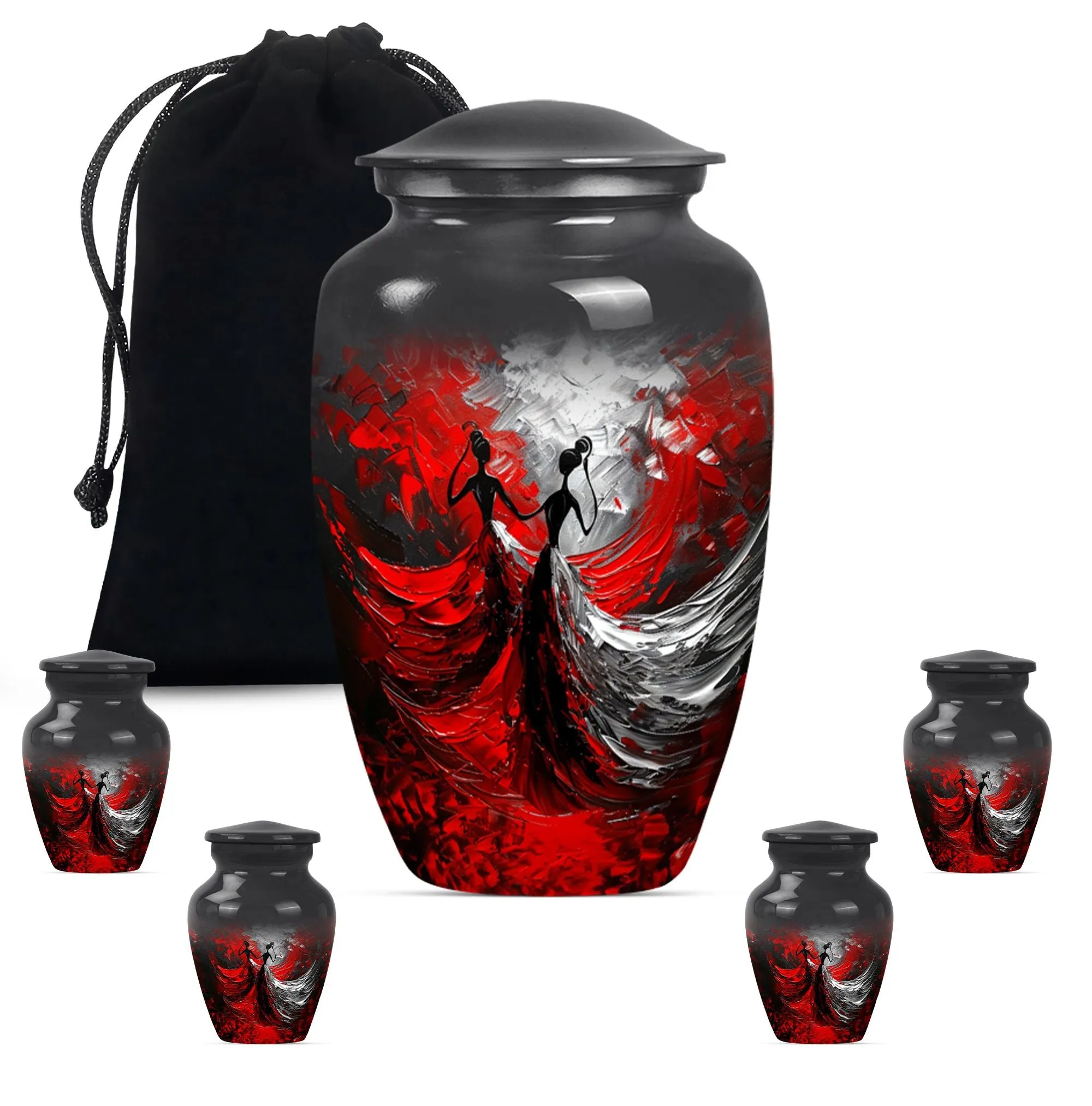 Dancing Rhythm Memorial Large Urn - Unique Urn For Ashes