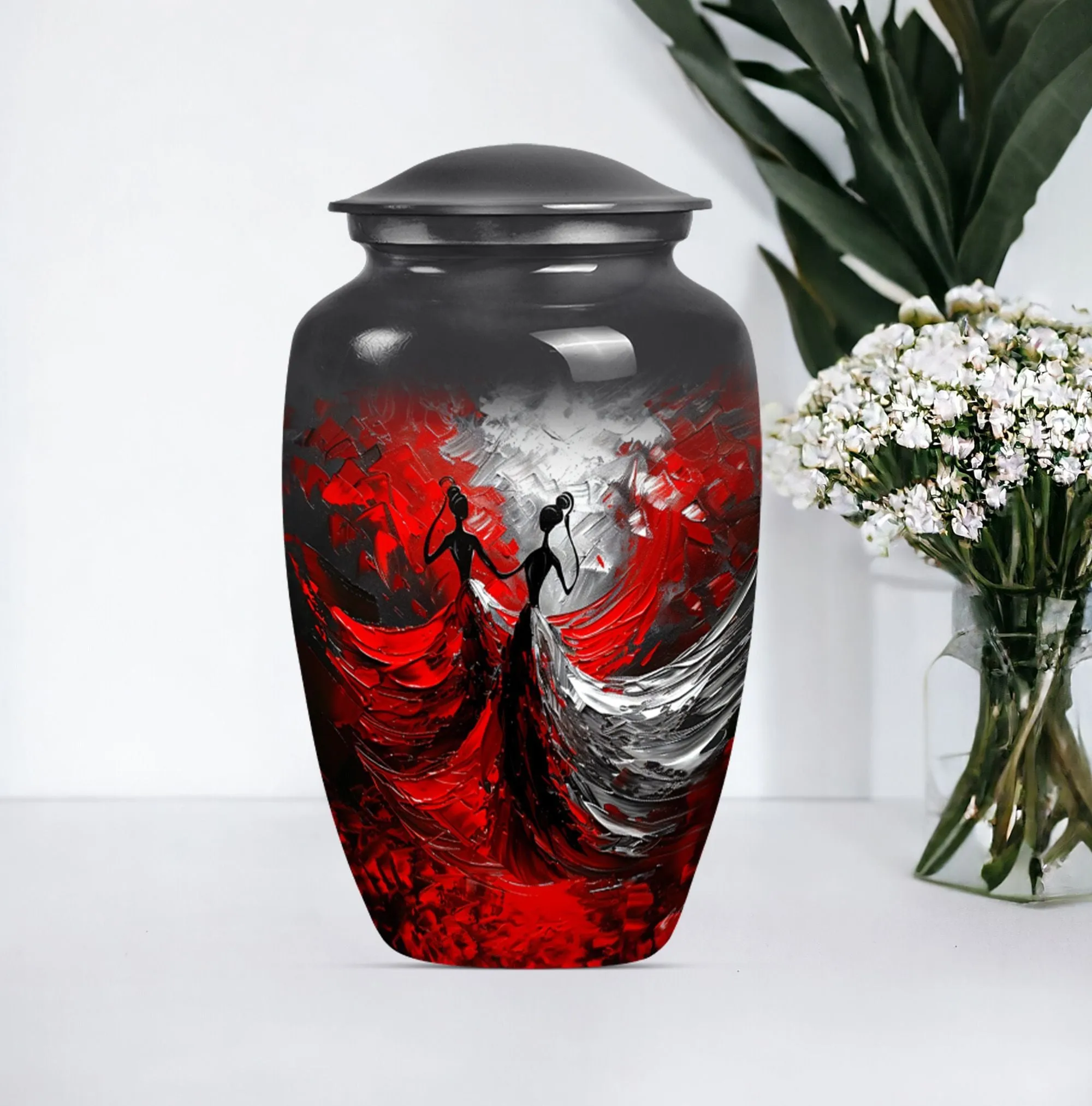 Dancing Rhythm Memorial Large Urn - Unique Urn For Ashes