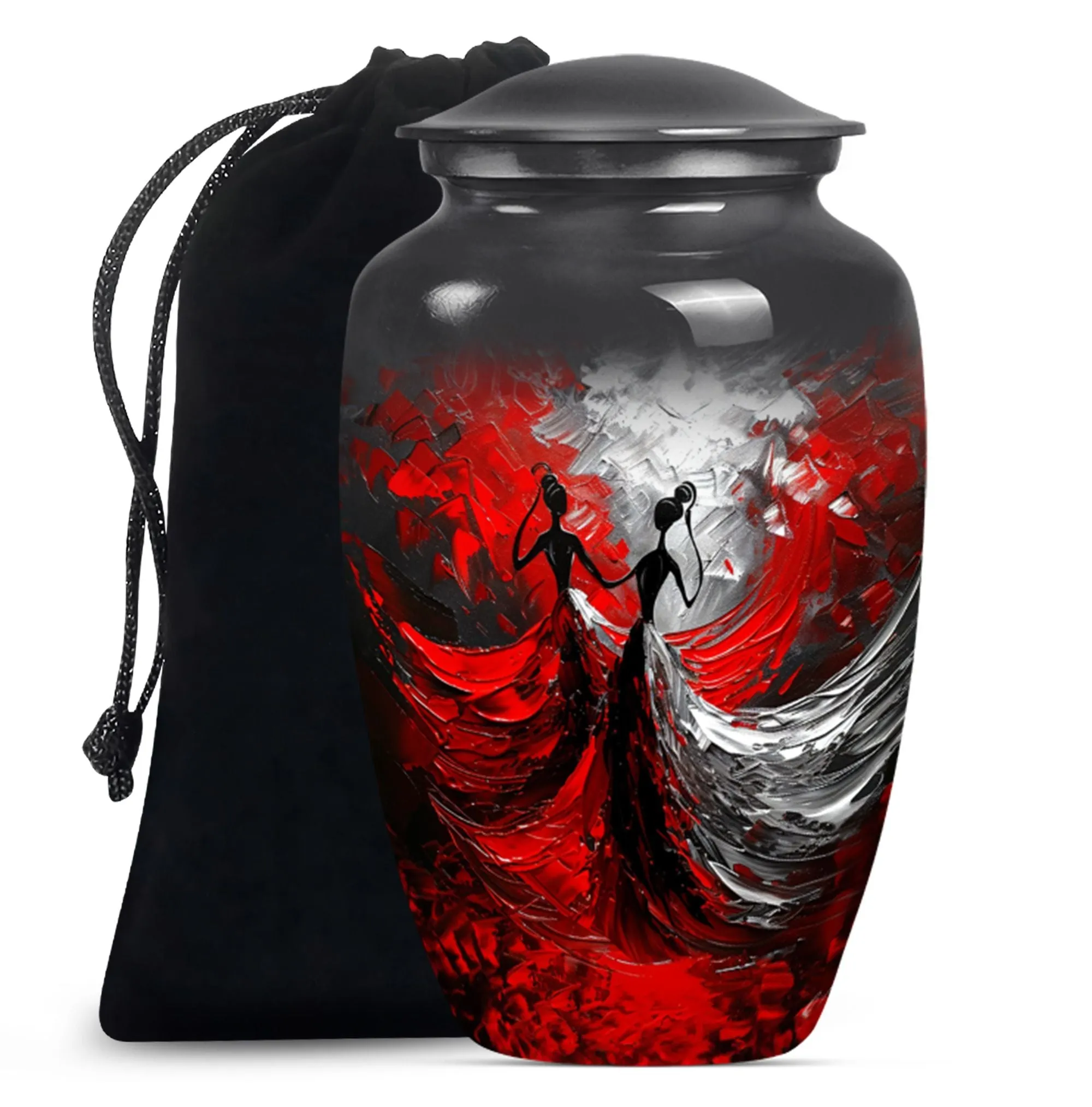 Dancing Rhythm Memorial Large Urn - Unique Urn For Ashes