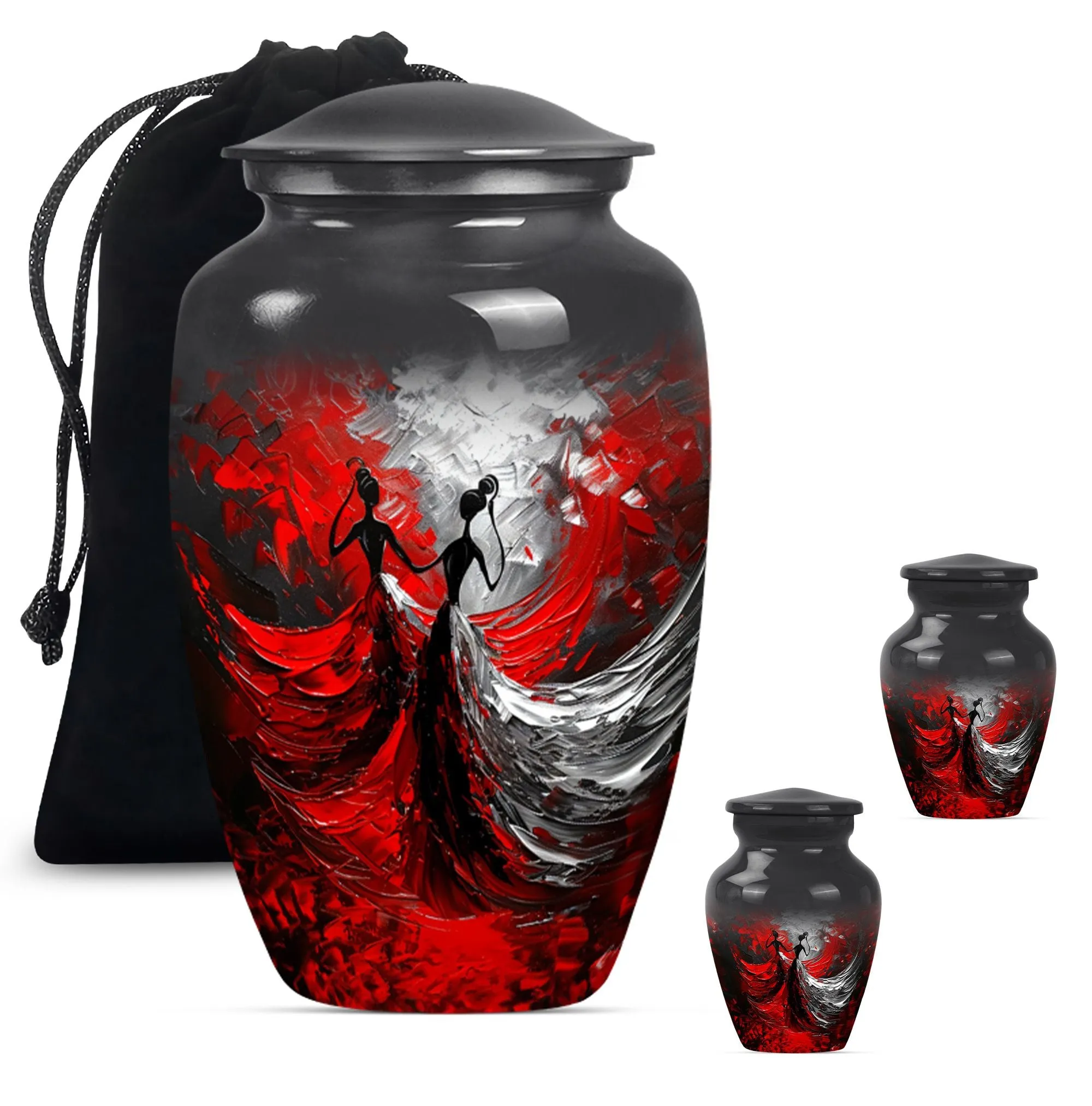Dancing Rhythm Memorial Large Urn - Unique Urn For Ashes